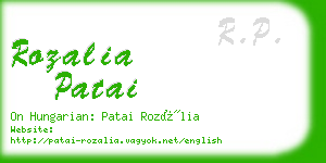 rozalia patai business card